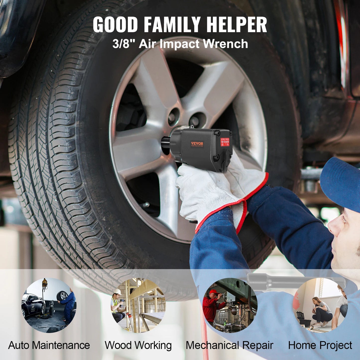 SucceBuy Air Impact Wrench Pneumatic 690 Foot Pounds Torque