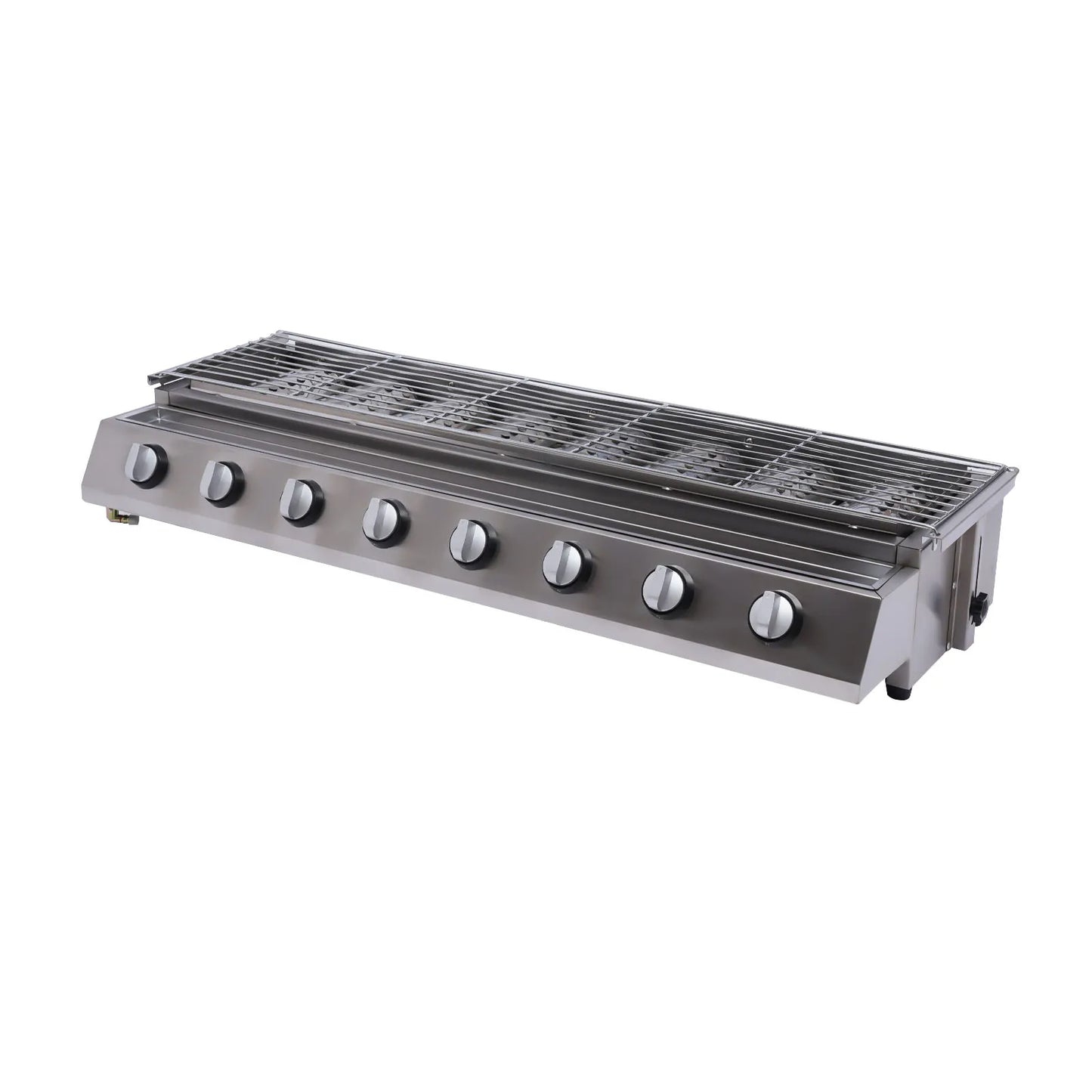 Gas Grill 8-Burner Stainless Steel Portable Outdoor BBQ