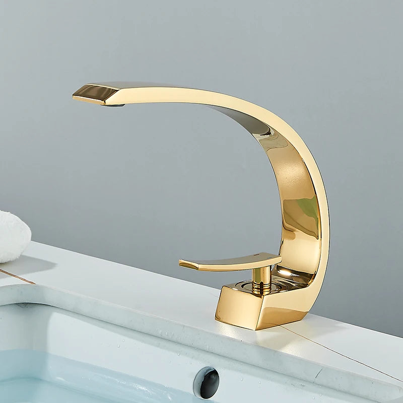 Rozin Luxury Brass Basin Faucet Deck Mounted Single Hole