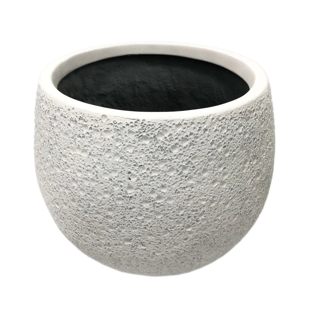 Resin Moon Planter Weatherproof Outdoor Decor With Drainage Holes