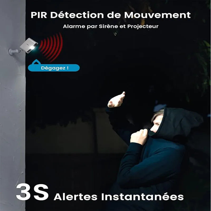 IEGEEK 2K Wireless Battery Cam With Night Vision AI Motion