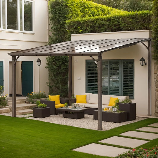 Polar Aurora Hardtop Gazebo Aluminum Frame All-Weather Pavilion