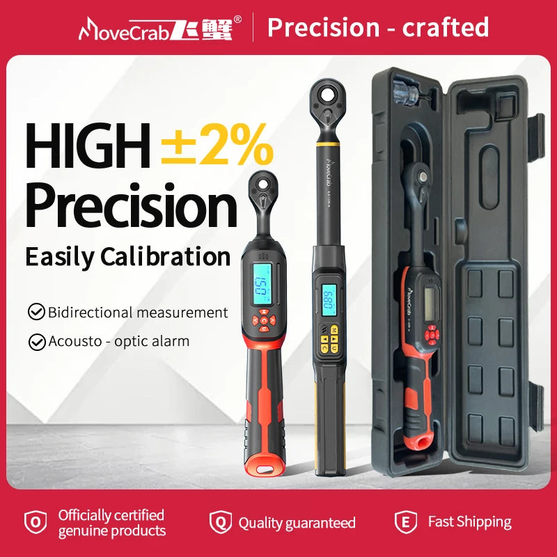 MoveCrab Digital Torque Wrench 1 To 340 Nm Preset LED
