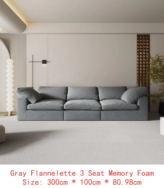 L Shaped Cloud Sectional Sofa Modern Modular Couch Deep Seat