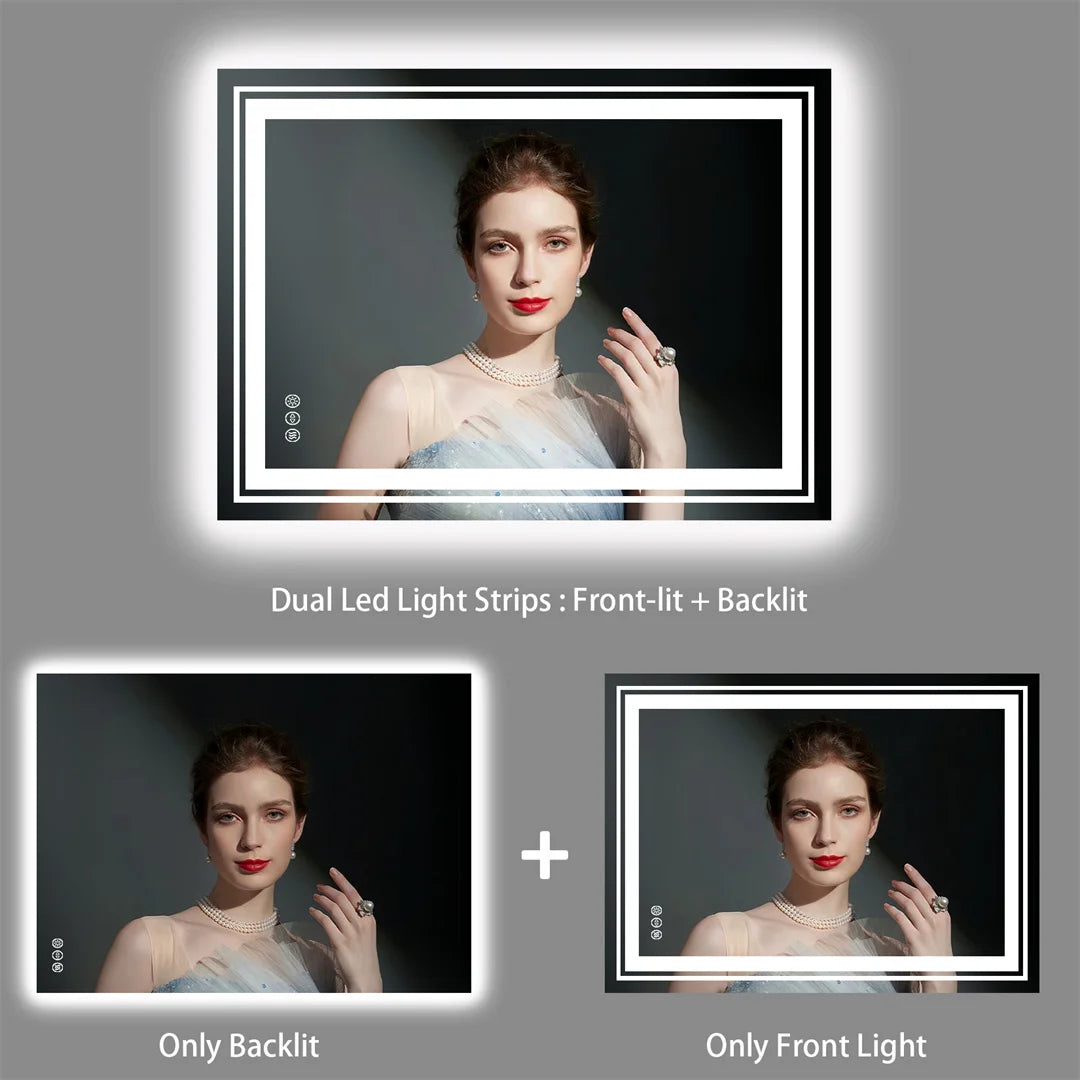 LUVODI Luxury LED Bathroom Mirror IP65 Dimmable Lights