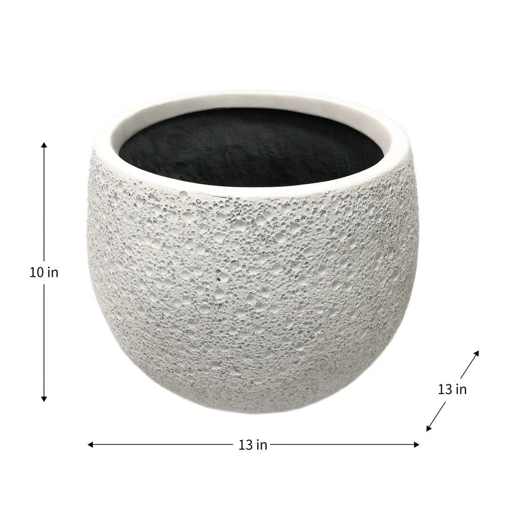 Resin Moon Planter Weatherproof Outdoor Decor With Drainage Holes