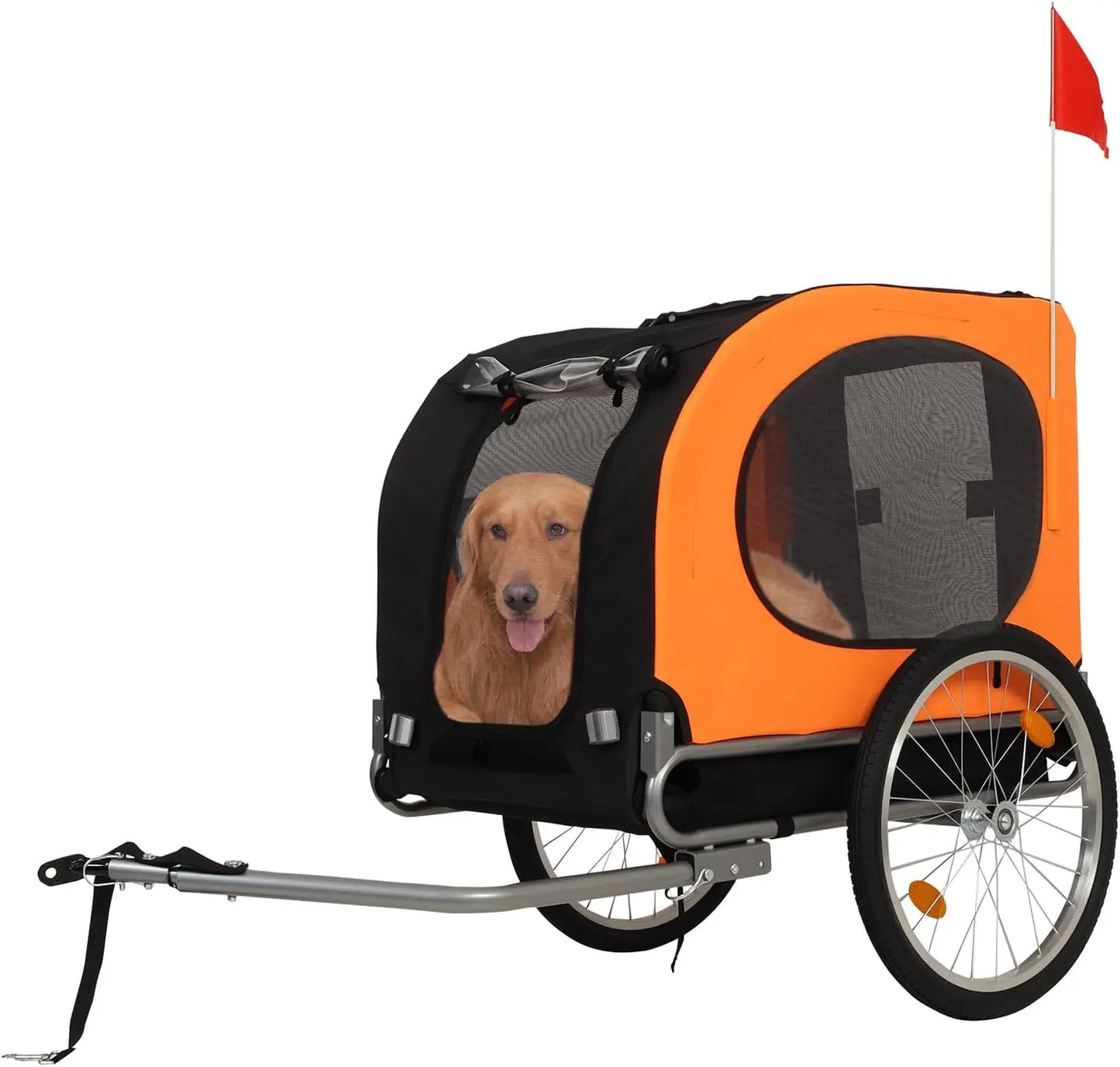 TWISTER.CK Dog Bike Trailer Oxford Fabric 88 Lbs Foldable Carrier