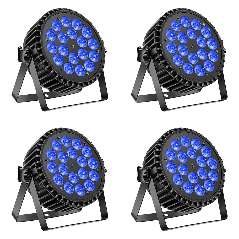 U'King 4 Pack 200W LED Par Light DMX512 RGBW Stage