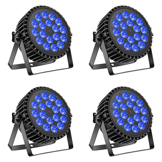 U'King 4 Pack 200W LED Par Light DMX512 RGBW Stage