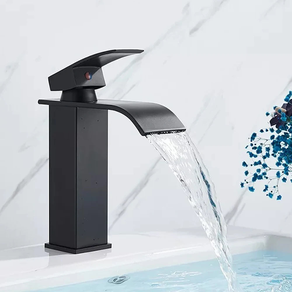 MYQualife Waterfall Bathroom Faucet Vessel Sink Mixer Single Hole