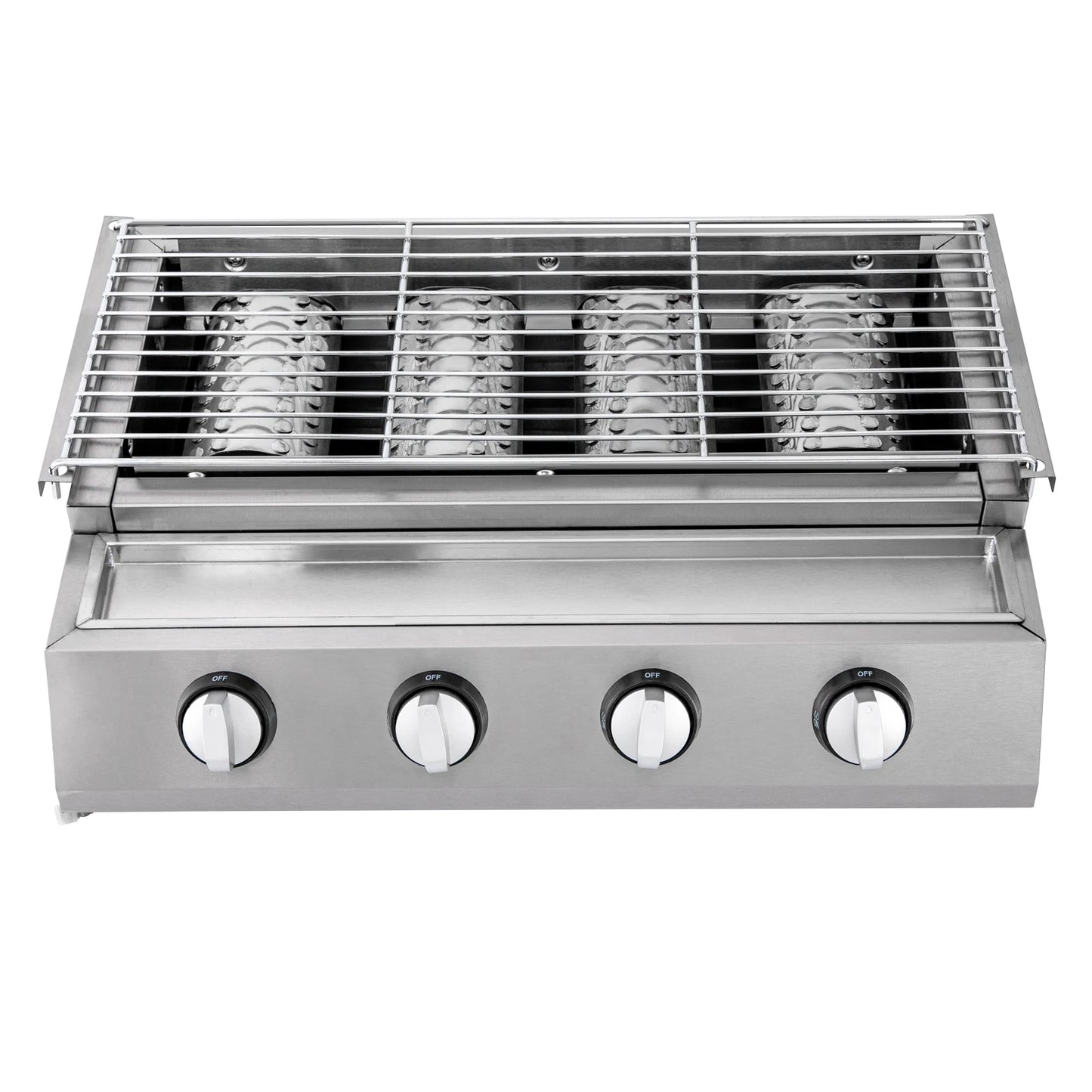 Professional Four Burner Stainless Steel Portable Tabletop Gas Grill Smokeless