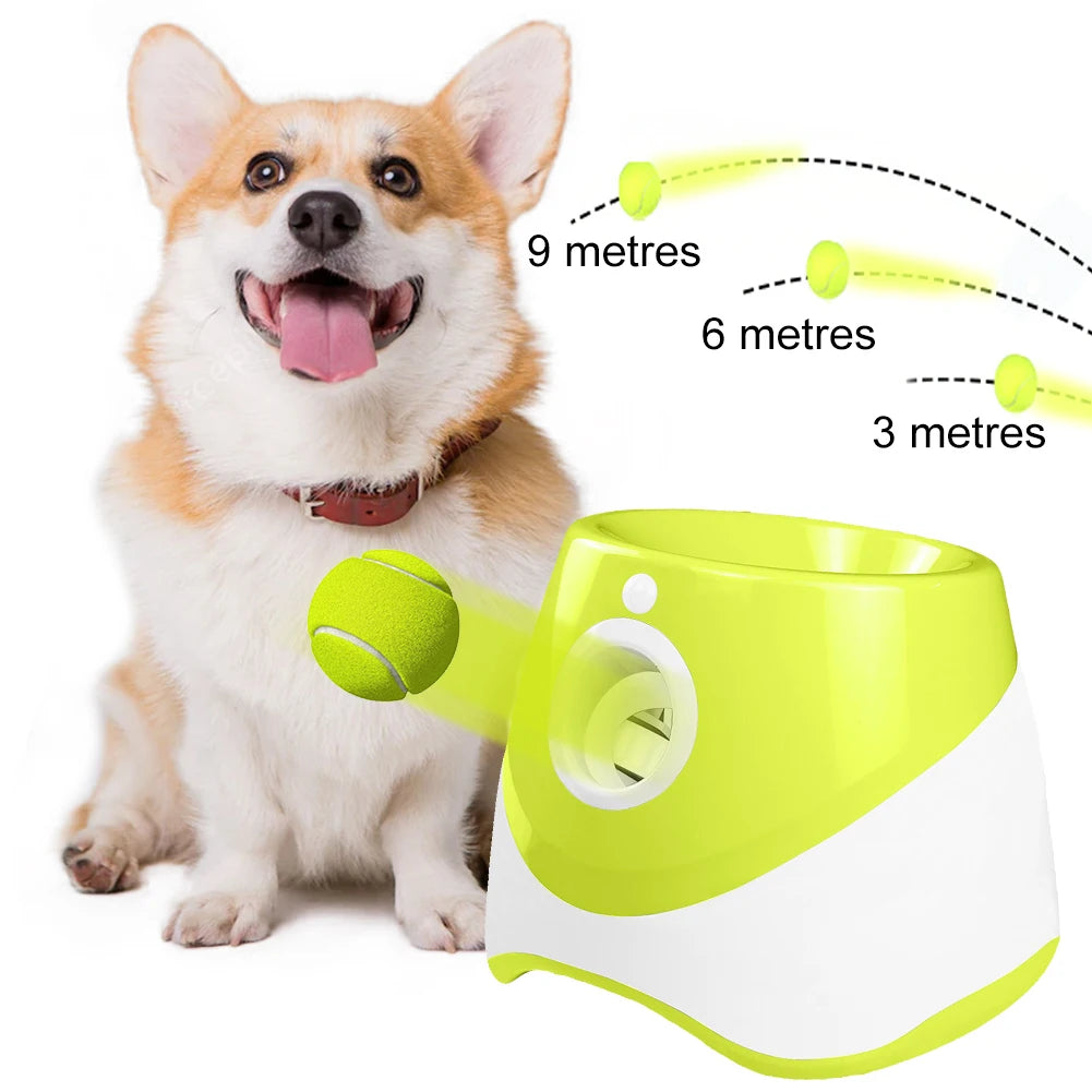 Automatic Dog Ball Thrower Launcher Interactive Fetch Machine With Balls