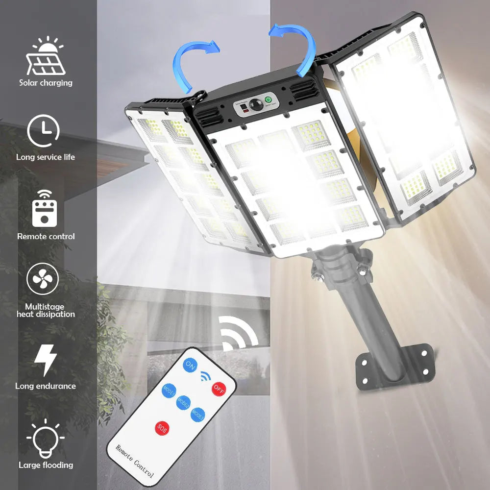 Solar Motion Sensor Wall Light IP66 Waterproof Garden Security Lamp