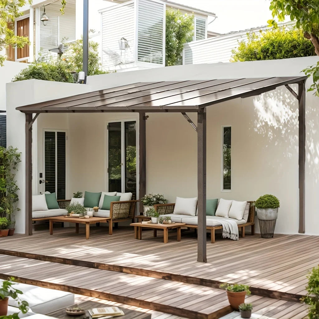 Polar Aurora Hardtop Gazebo Aluminum Frame All-Weather Pavilion