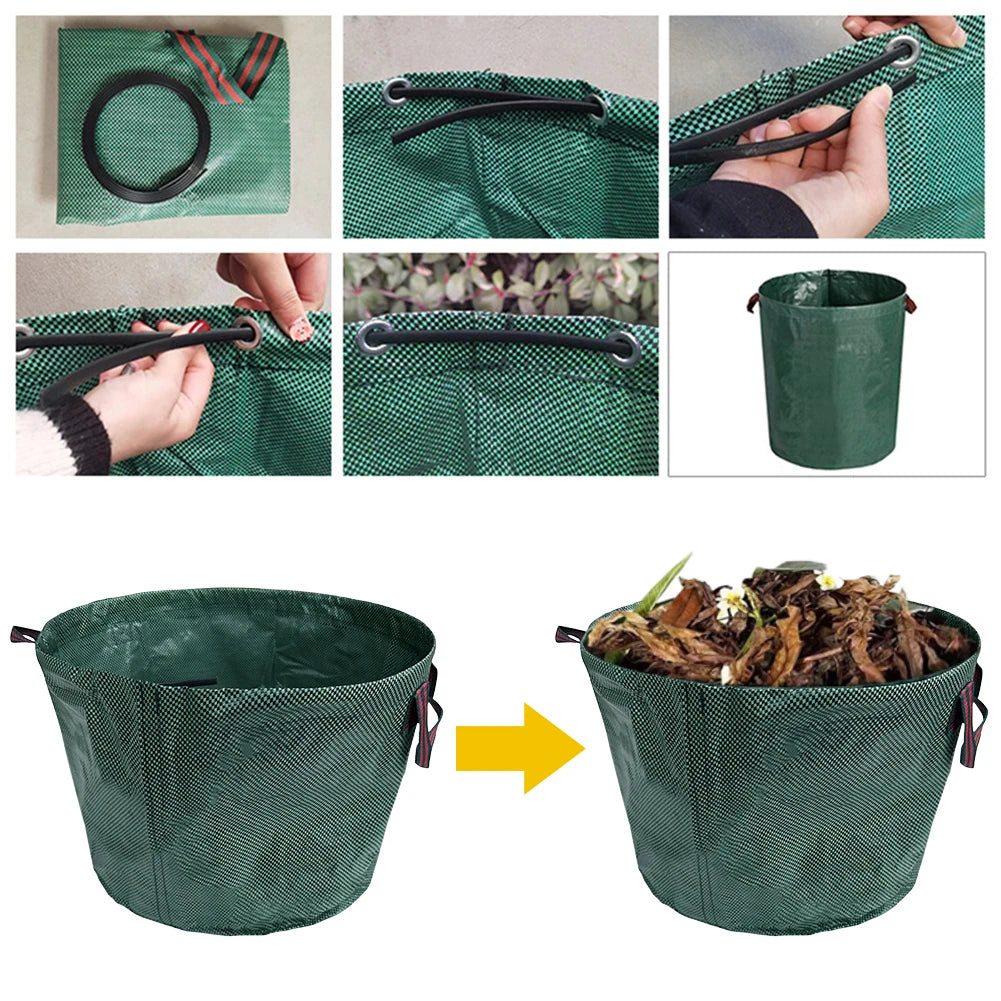 Shunmaii Garden Leaf Bag With 4 Handles Debris Tote