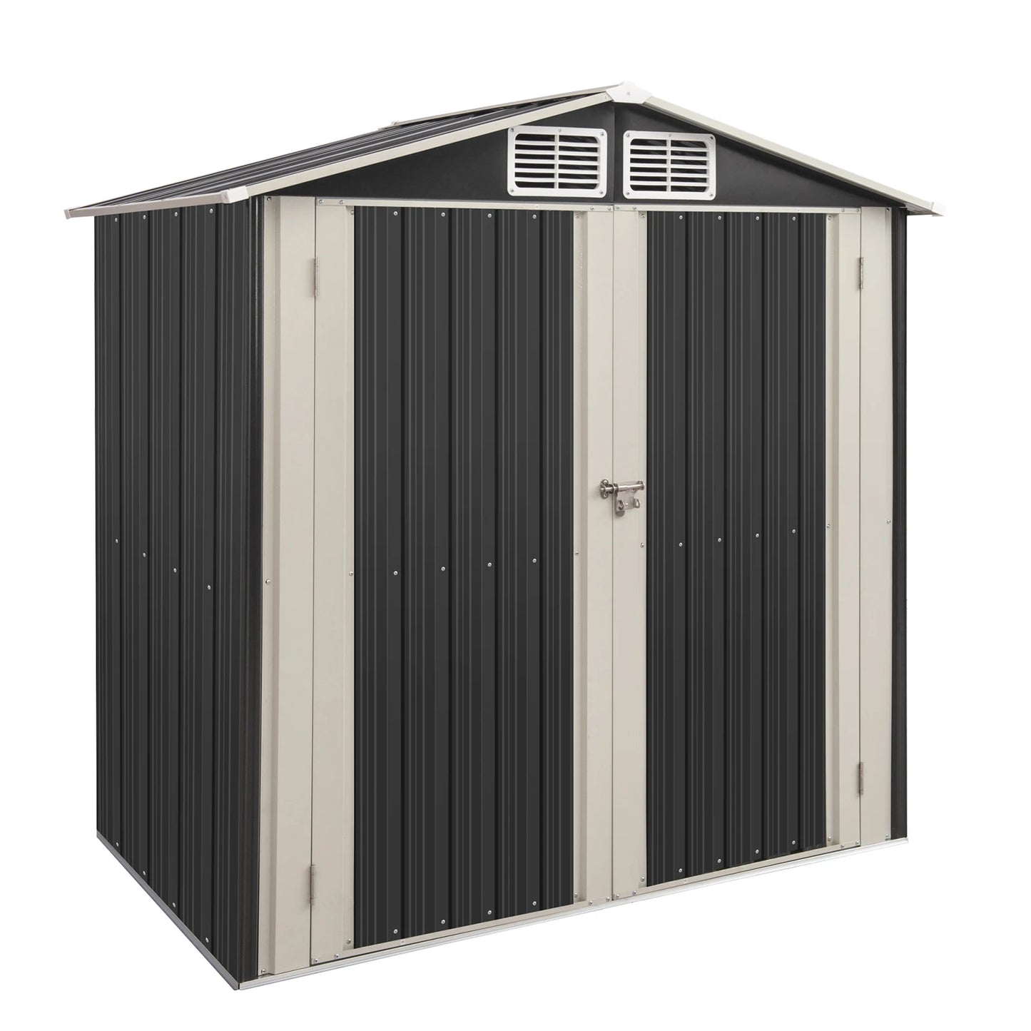 MORNGARDO Outdoor Metal Storage Shed With Lockable Door