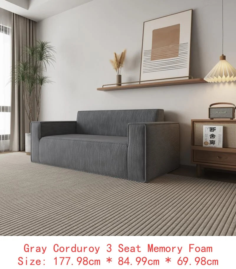 L Shaped Cloud Sectional Sofa Modern Modular Couch Deep Seat