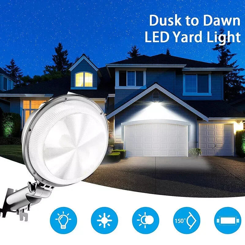LED Outdoor Security Light With Sensor Waterproof Flood Lighting Photocell