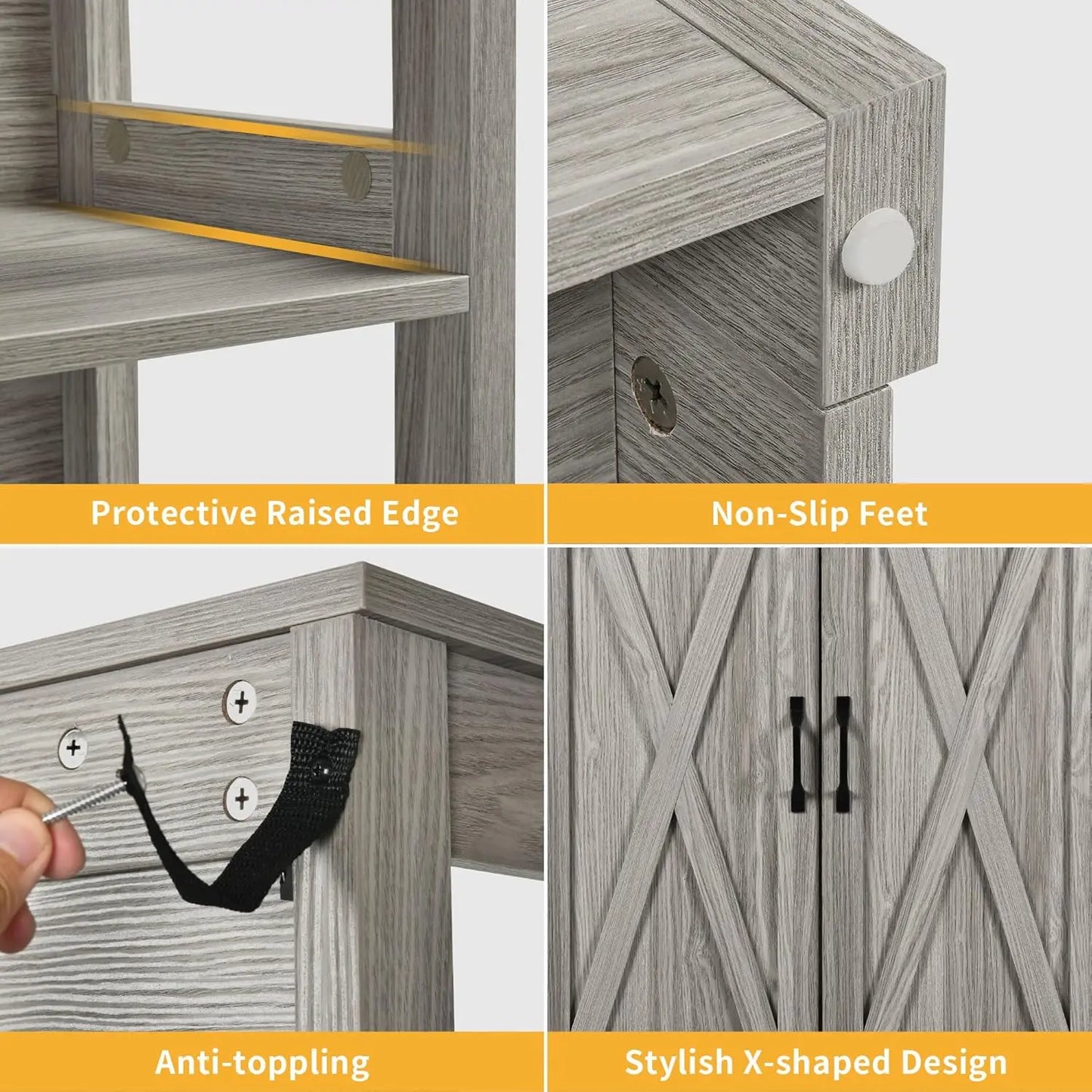 Hidden Litter Box Furniture Enclosure For Self Cleaning Litter Boxes