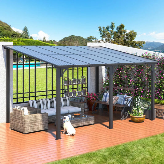 Patio Gazebo With Hard Top Aluminum Frame