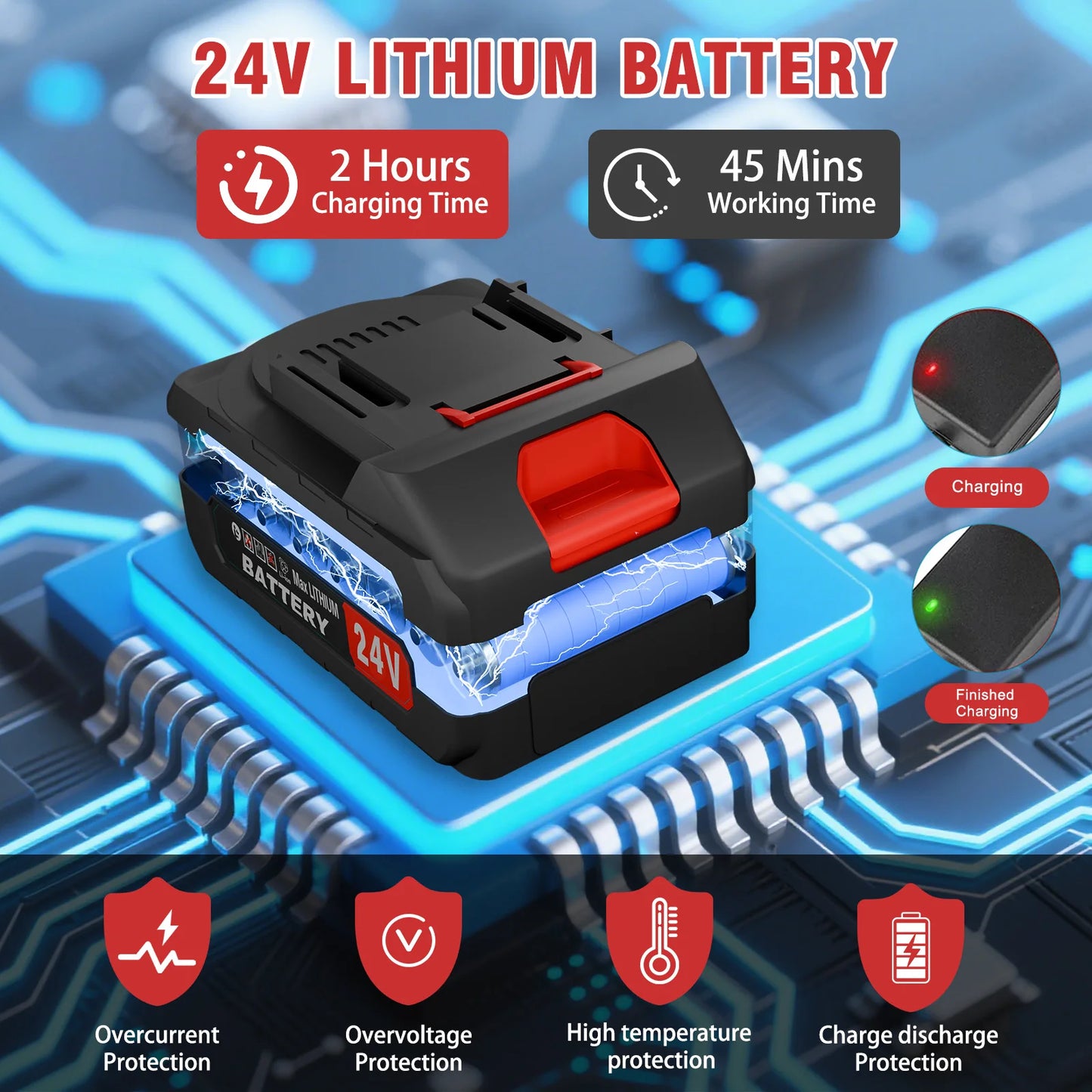 Cordless Grass Trimmer 3 In 1 Edger With 2x2000mAh Batteries