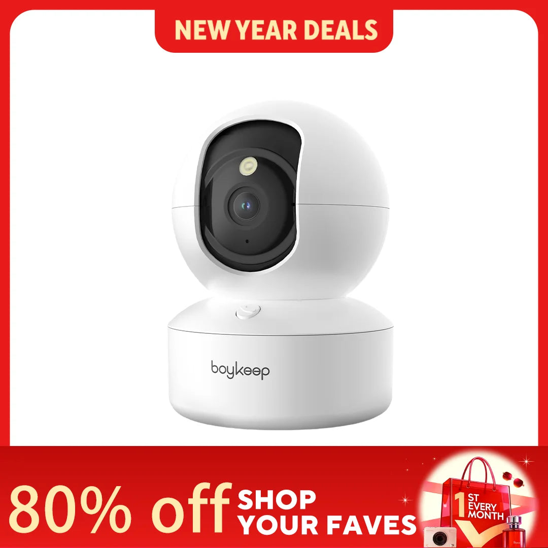 BoyKeep 2K Security Camera WiFi Surveillance 360 Pan Tilt