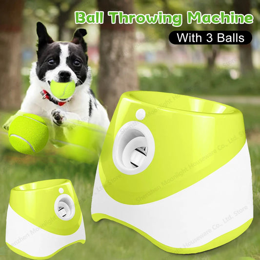 Automatic Dog Ball Thrower Launcher Interactive Fetch Machine With Balls