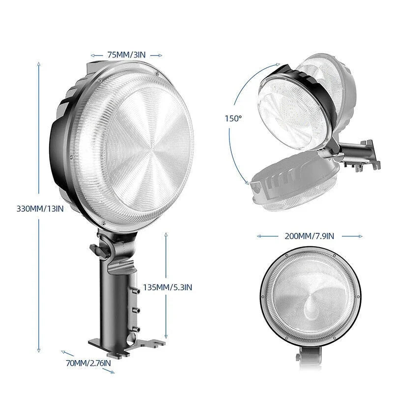 LED Outdoor Security Light With Sensor Waterproof Flood Lighting Photocell
