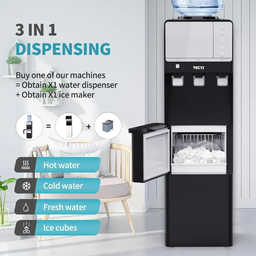 XMSJ Hot Cold Water Dispenser With Ice Maker Safety Lock