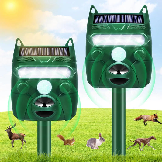 Outdoor Solar Animal Repellent With Motion Sensor LED Strobe