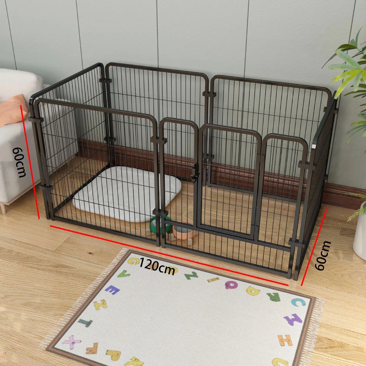 Foldable Four To Six Panels Dog Fence Playpen Heavy Duty