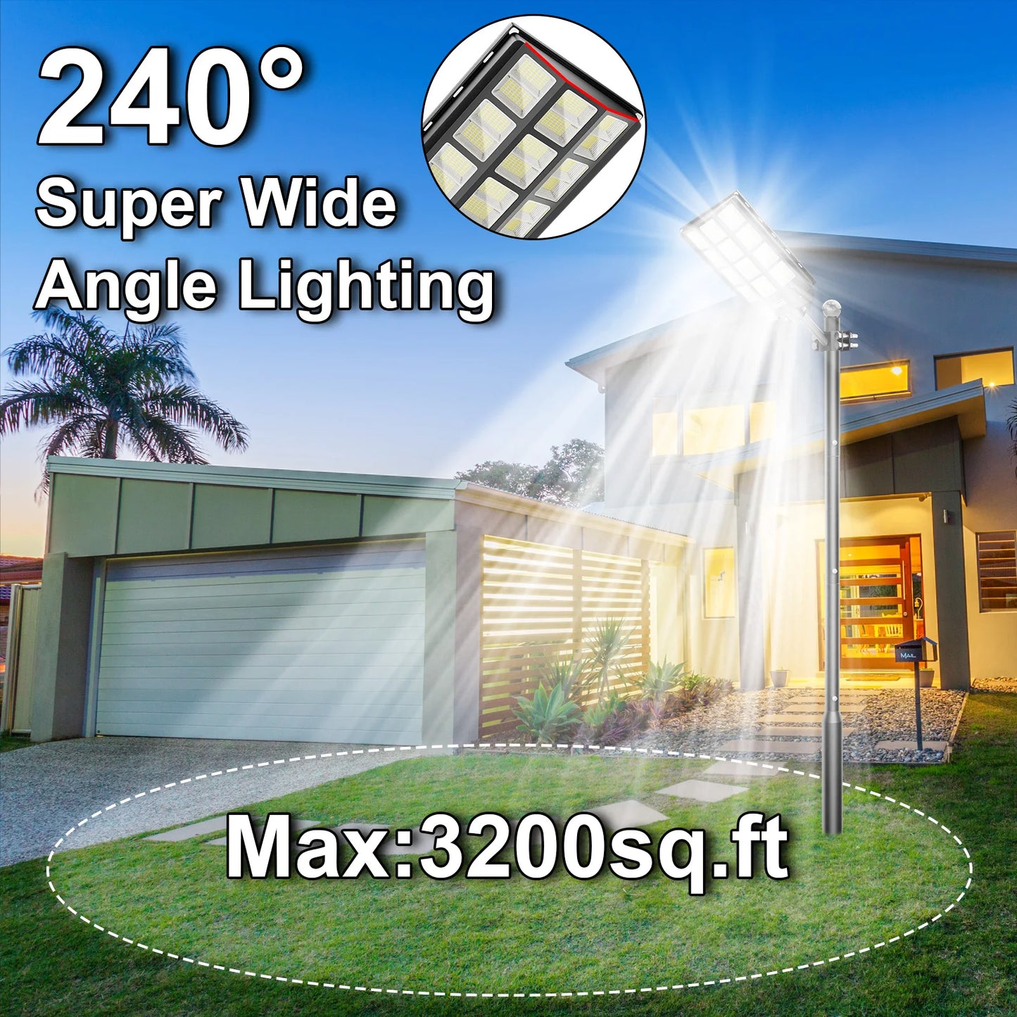 5000W Solar Street Lights With Waterproof Design And Motion Sensor