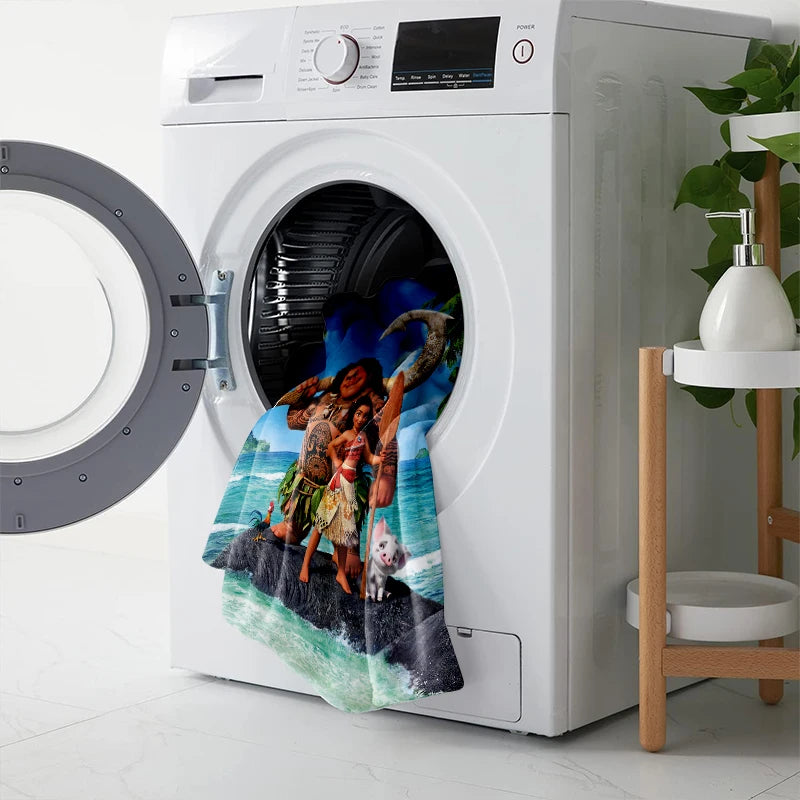 Potdemiel Disney Moana Flannel Blanket Cozy Throw For Home