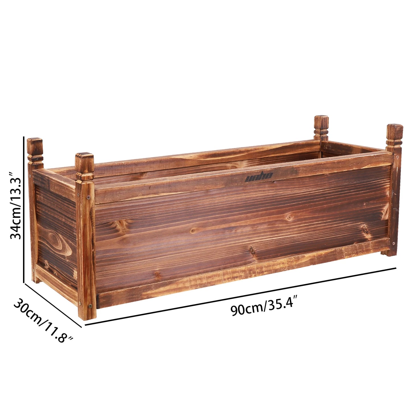 Wood Planter Box Outdoor Raised Garden Bed Flowers Vegetables