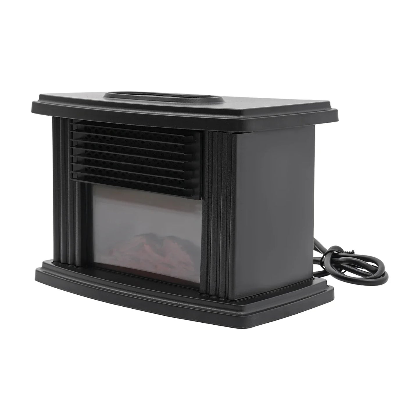 Electric Mini Fireplace Heater 1000W Tabletop With Real Flame Effect