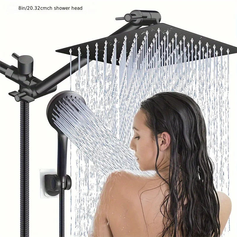 Rain Shower Head and Handheld Shower Combo With Three Modes