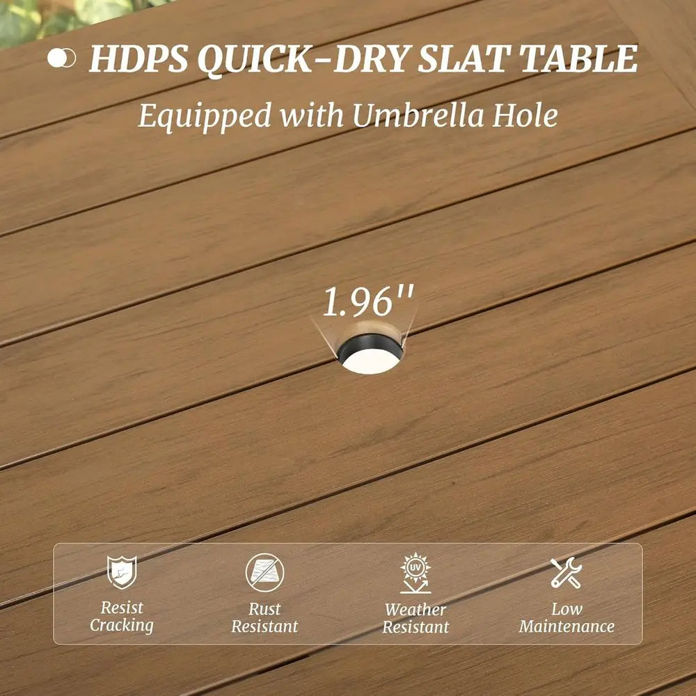 5 Piece Patio Table And Chairs Set All Weather Furniture