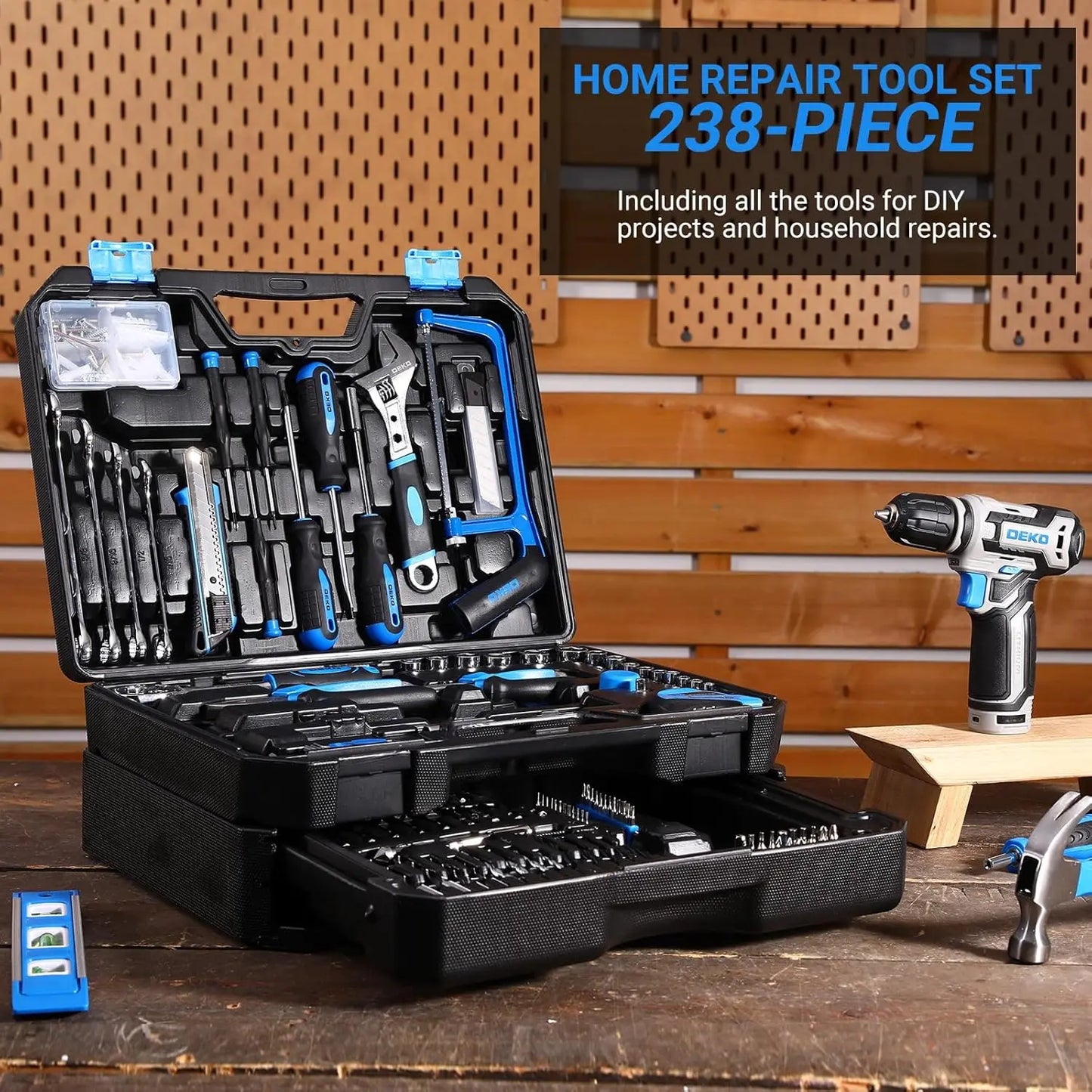 12V Cordless Drill Tool Set With Large Storage Case