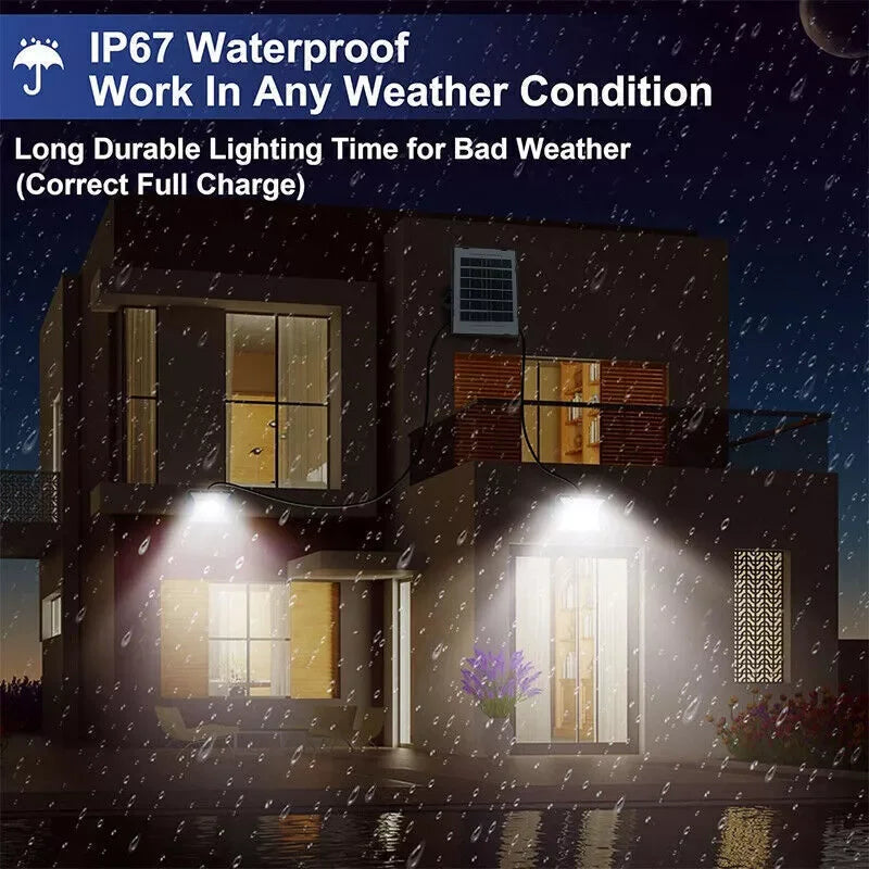 Solar 300W LED Street Light Outdoor Flood Lamp Dusk-to-Dawn