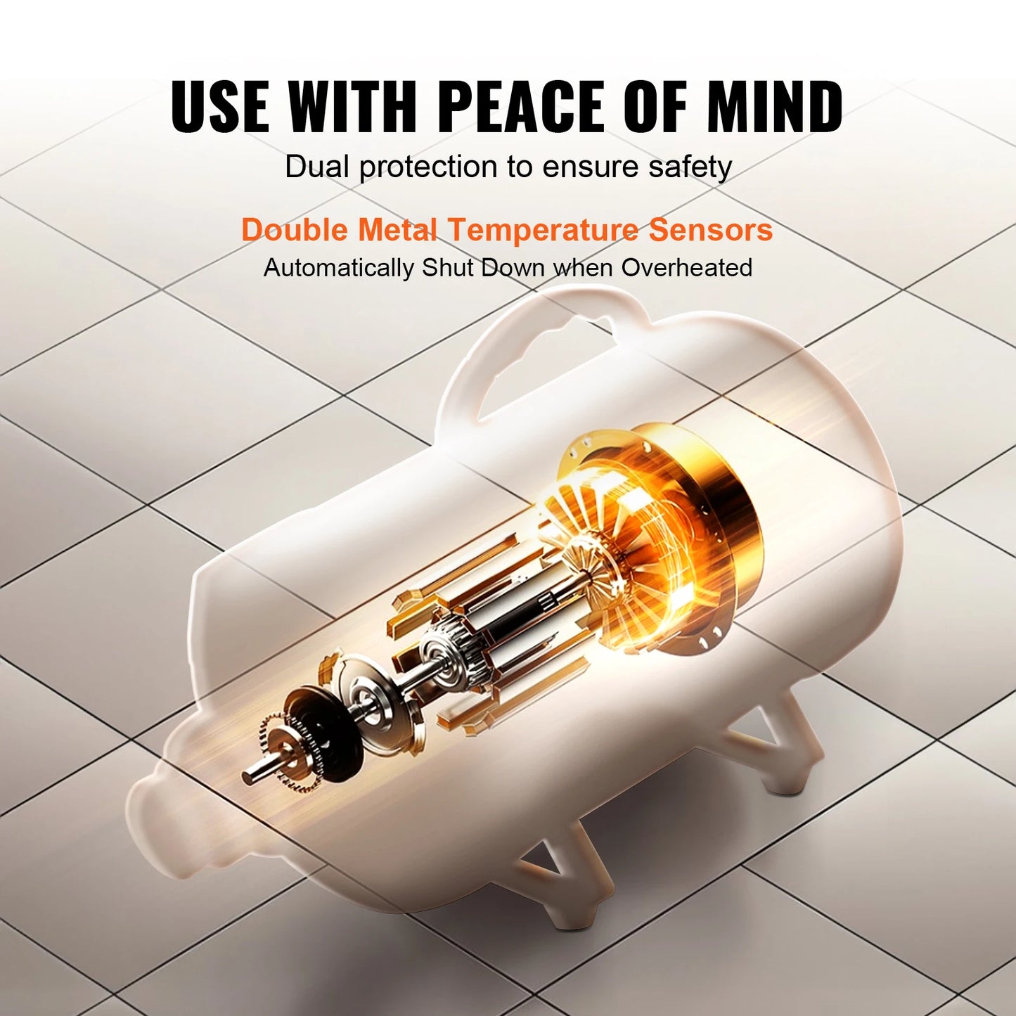 Dog Grooming Dryer 2000W Adjustable Speed Extendable Hose 4 Nozzles