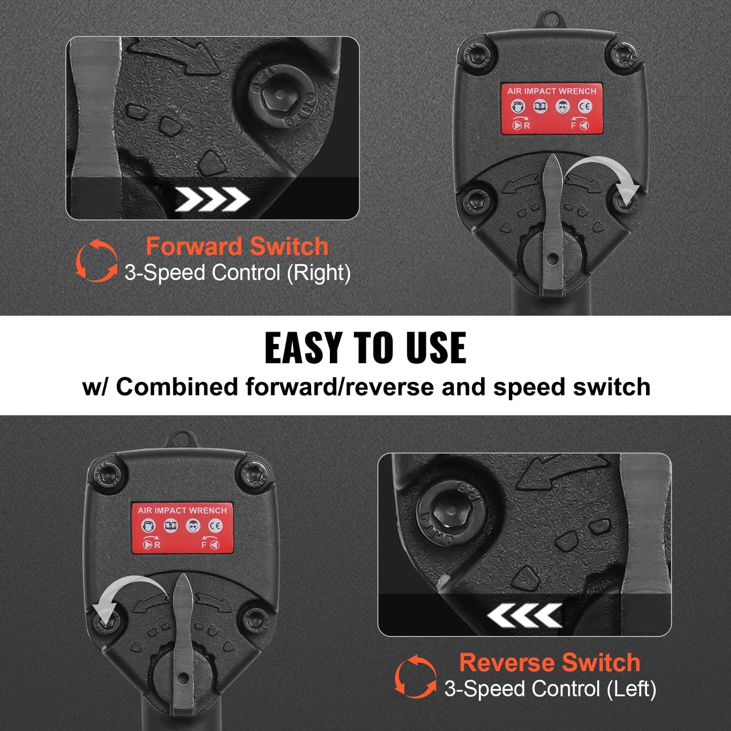 SucceBuy Air Impact Wrench Pneumatic 690 Foot Pounds Torque