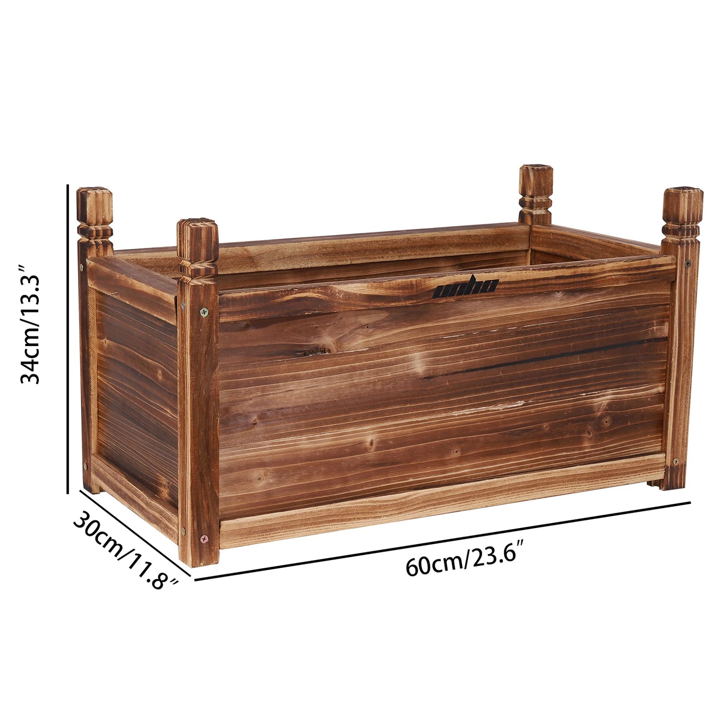 Wood Planter Box Outdoor Raised Garden Bed Flowers Vegetables