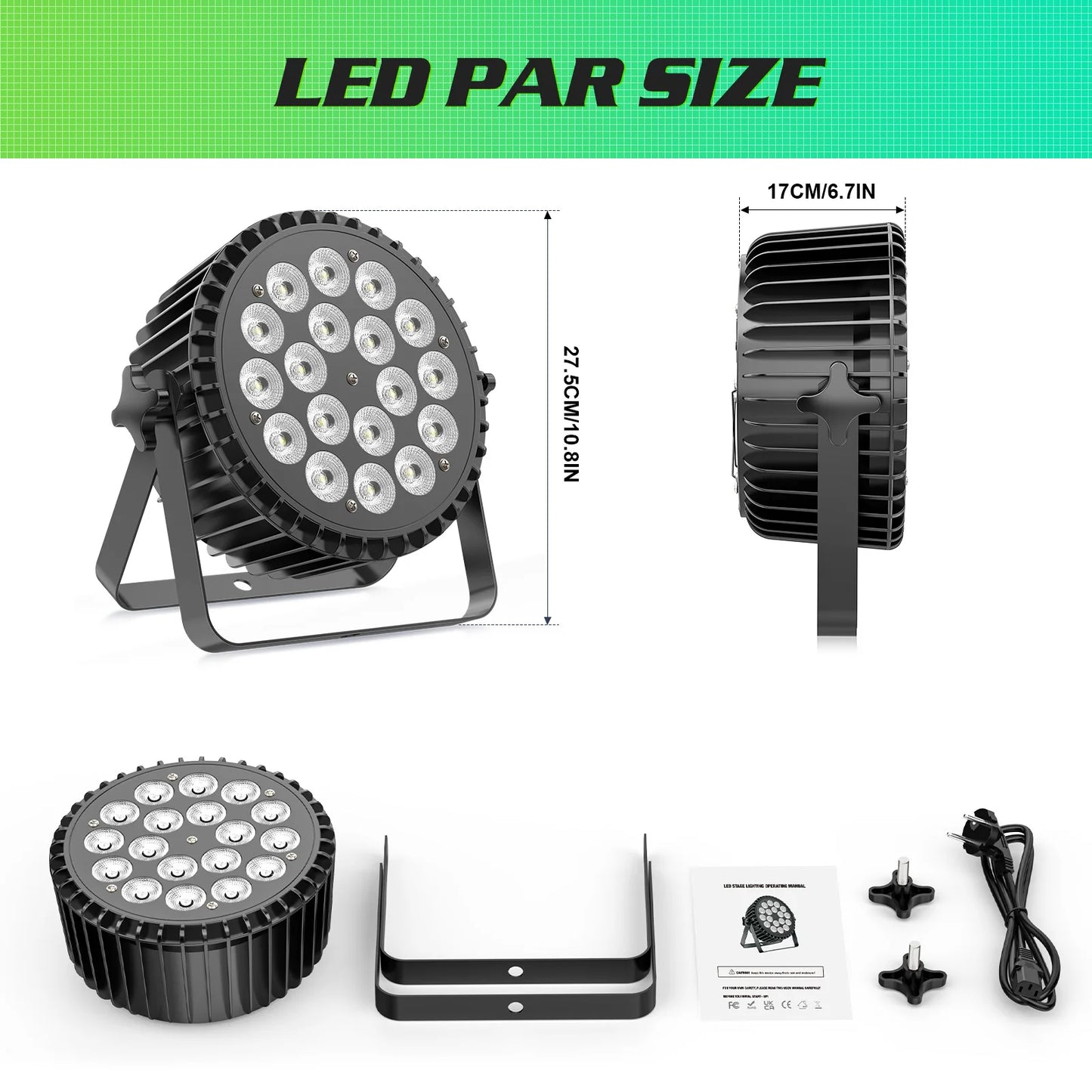 U'King 4 Pack 200W LED Par Light DMX512 RGBW Stage