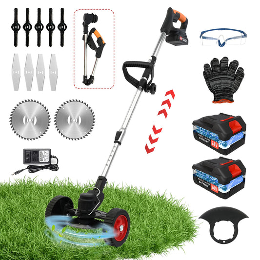 Cordless Grass Trimmer 3 In 1 Edger With 2x2000mAh Batteries